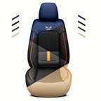 Fundas Asientos Autos Universal Cuero Legítimo + Juego Cubre Alfombra Premium